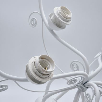 Ķēdē karājoša lustra RETRO II 5xE27/60W/230V balta