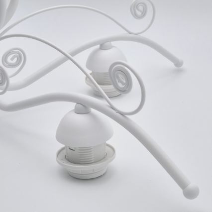 Ķēdē karājoša lustra RETRO II 5xE27/60W/230V balta