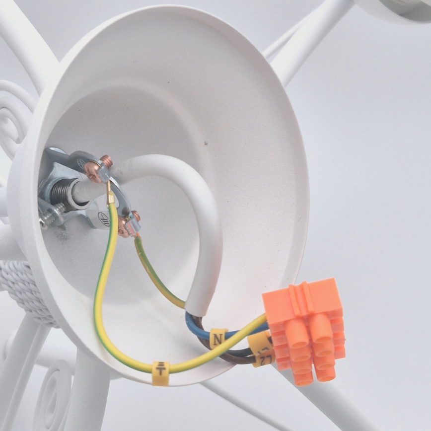 Ķēdē karājoša lustra RETRO II 5xE27/60W/230V balta