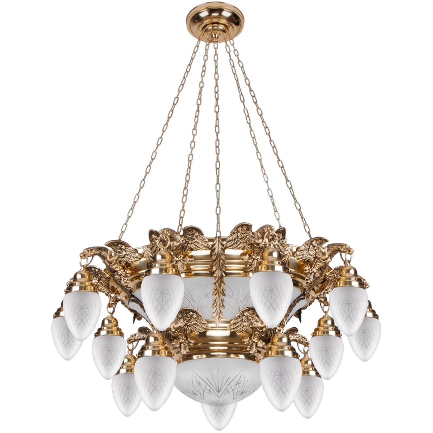 Kemar OW150 - Lustra OURO EAGLE 15xE27/60W/230V + 6xE27/100W/230V
