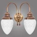 Kemar RI/K/2/M - Sienas lampa RINAMA 2xE27/60W/230V misiņš