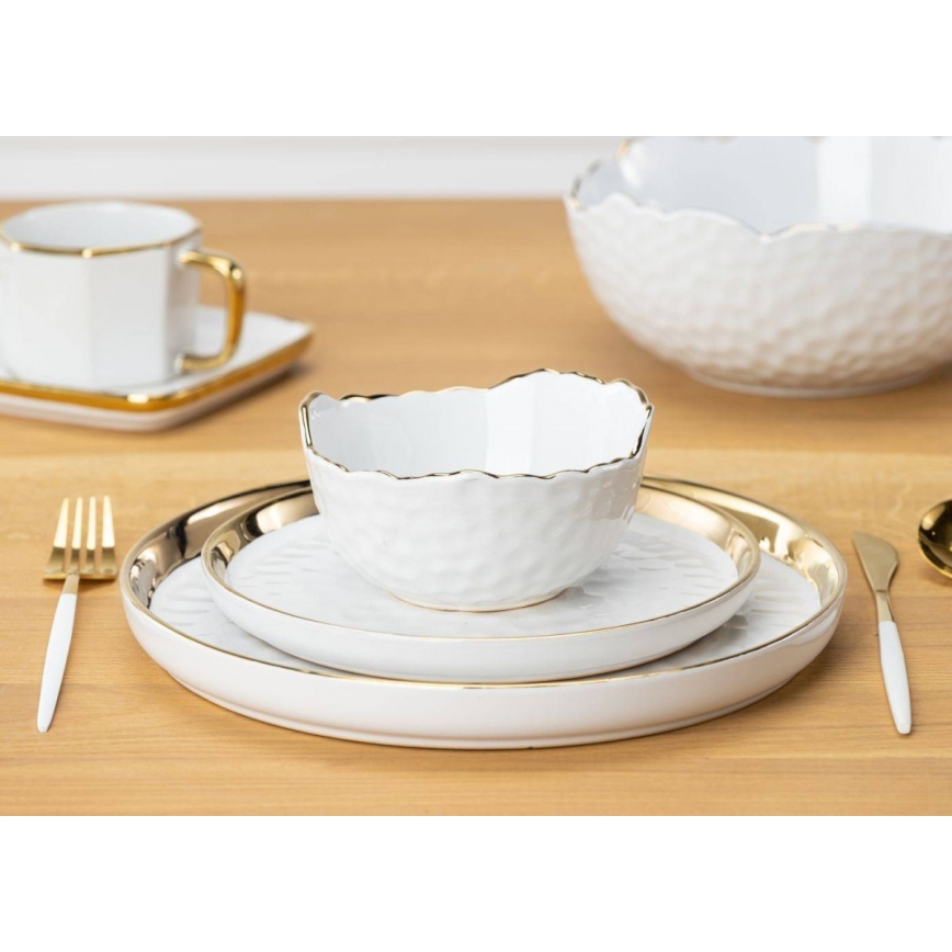 Keramikas bļoda TIGELLA 13 cm krēmkrāsas/zelta