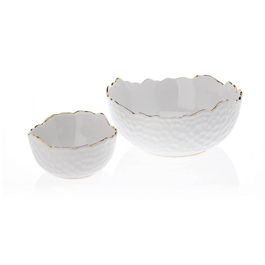 Keramikas bļoda TIGELLA 13 cm krēmkrāsas/zelta