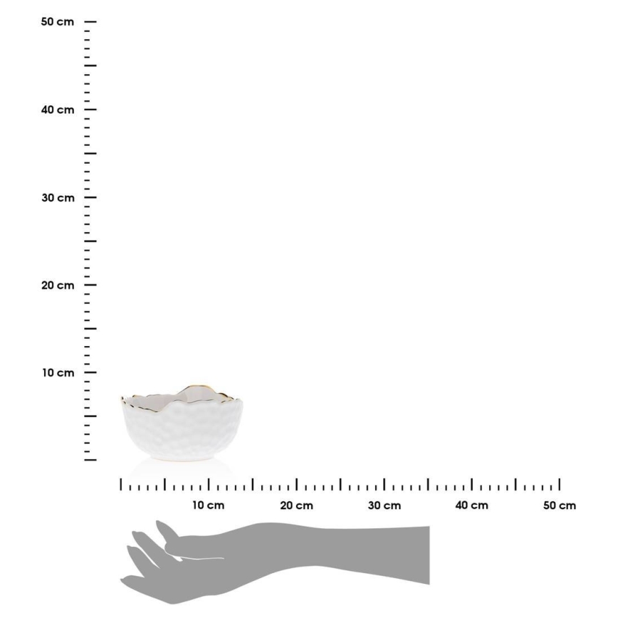 Keramikas bļoda TIGELLA 13 cm krēmkrāsas/zelta