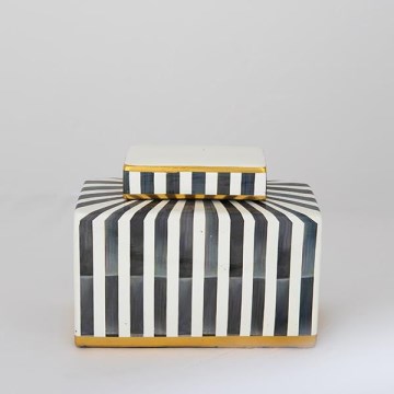 Keramikas burka 20,5x16x9 cm zila/balta/melna