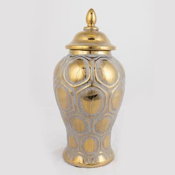 Keramikas burka 33,8x16 cm zelta/sudraba