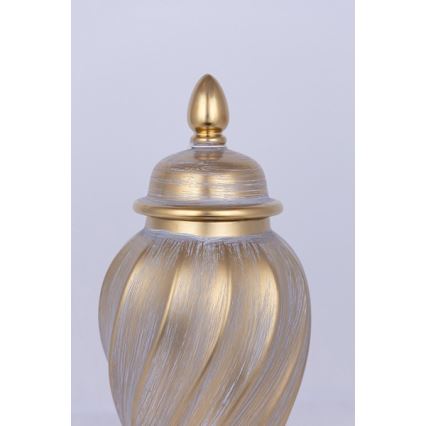 Keramikas burka 40,8x17,5 cm zelta/pelēka