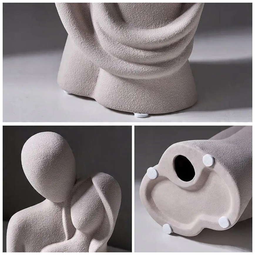 Keramikas galda dekorācija 20x9,5x7,5 cm pelēka