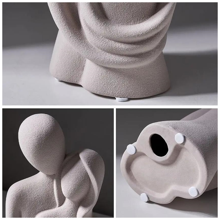 Keramikas galda dekors 21x8,5x10 cm balts