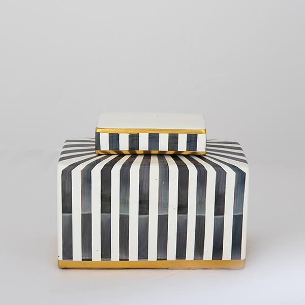 Keramikas vāze 20,5x16x9 cm zila/balta/melna