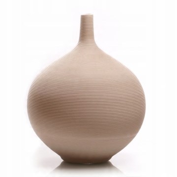 Keramikas vāze 24 cm, bēšā krāsā