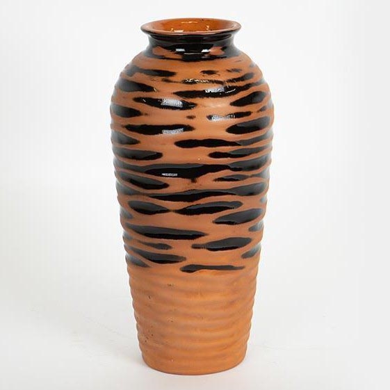 Keramikas vāze 28,8x13,5 cm ķieģelis/melna