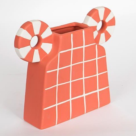 Keramikas vāze 30,6x22,5 cm oranža