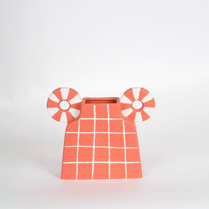 Keramikas vāze 30,6x22,5 cm oranža