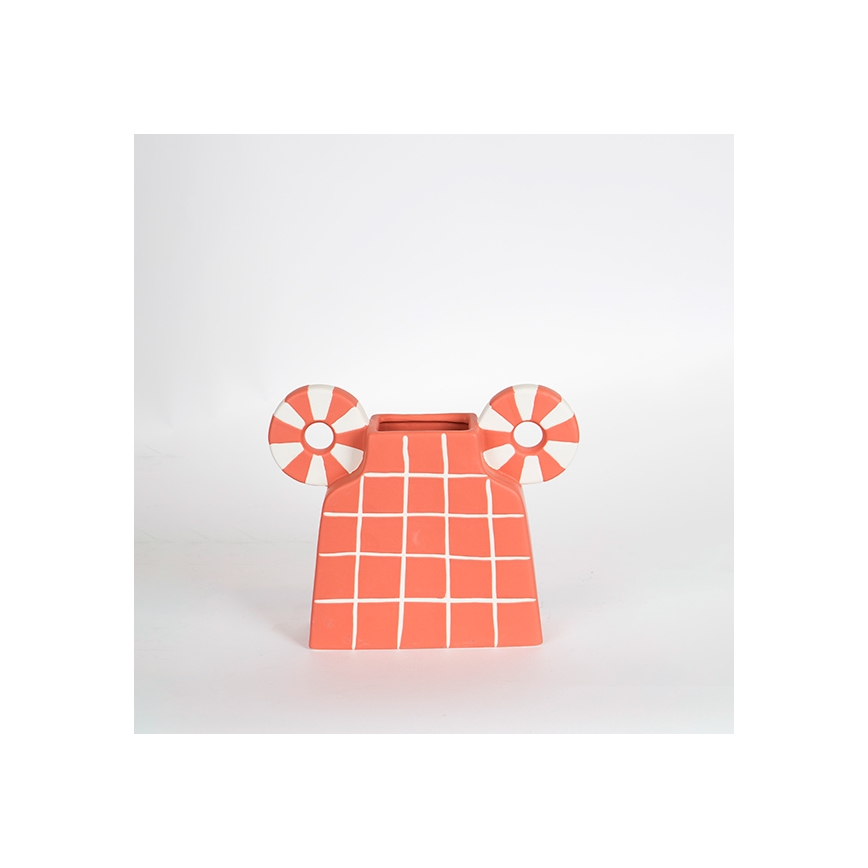 Keramikas vāze 30,6x22,5 cm oranža