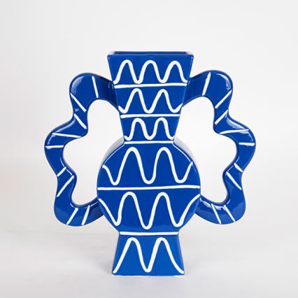 Keramikas vāze 37,5x35,5 cm zila