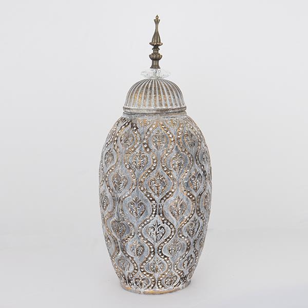 Keramikas vāze 47x20,5x15,5 cm pelēka