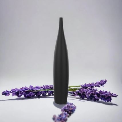 Keramiskā 70 cm vāze, matēta melna