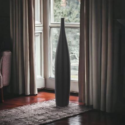 Keramiskā 70 cm vāze, matēta melna