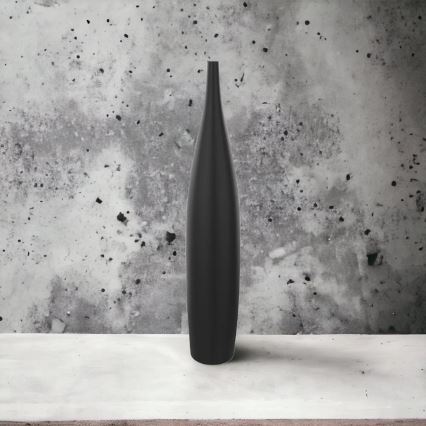 Keramiskā 70 cm vāze, matēta melna