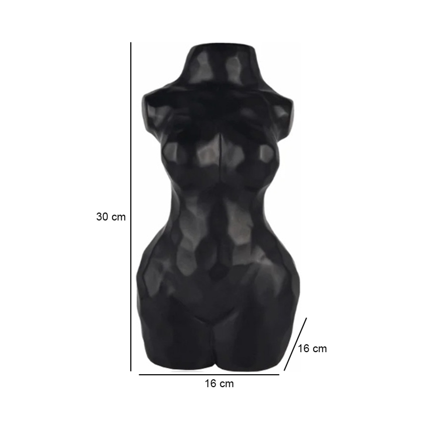 Keramiskā vāze 30 cm melna