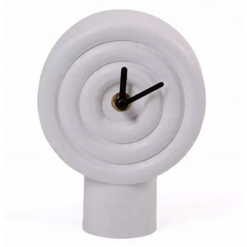 Keramiskais galda pulkstenis 16 cm 1xAA balts