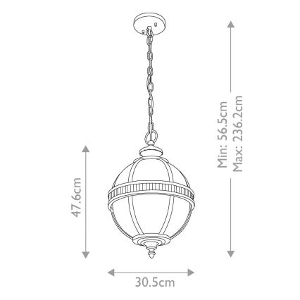 Kichler - Āra lustra ar ķēdi HALLERON 3xE14/60W/230V IP44