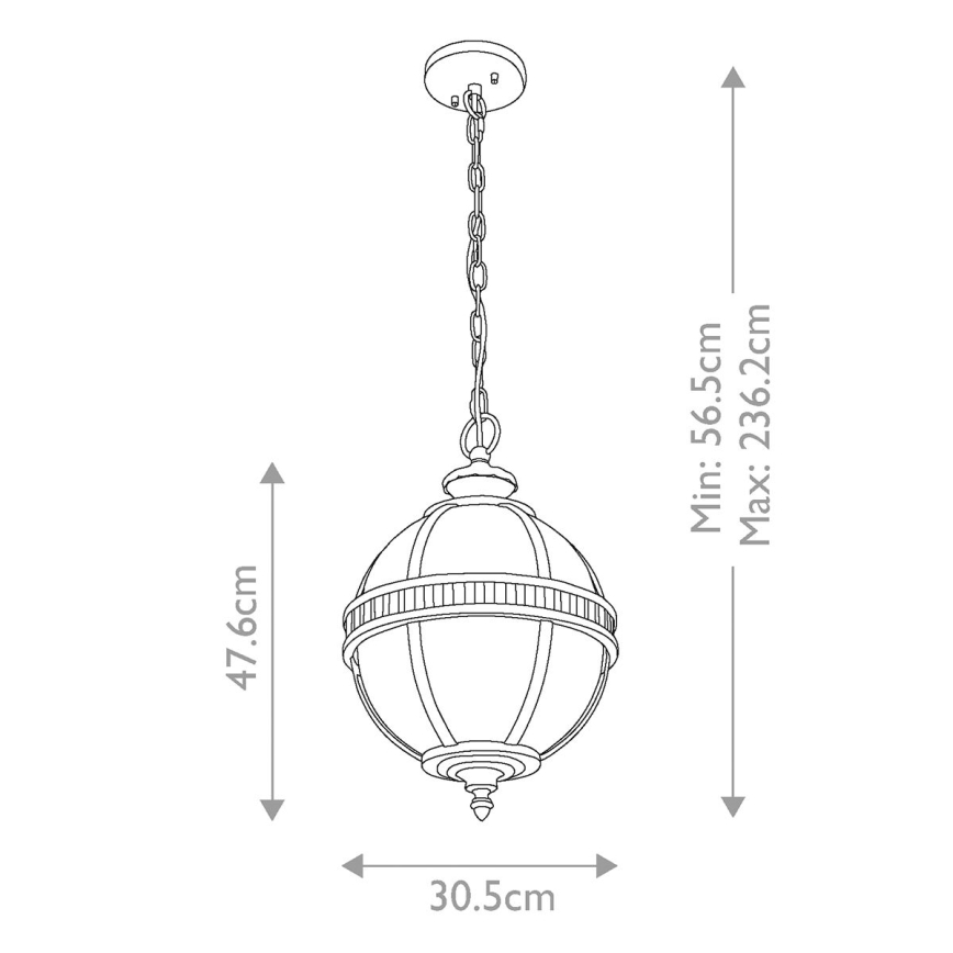 Kichler - Āra lustra ar ķēdi HALLERON 3xE14/60W/230V IP44