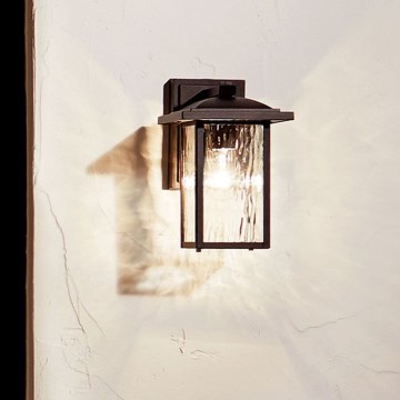 Kichler - Āra sienas gaismeklis CAPPANNA S 1xE27/60W/230V IP44 melns