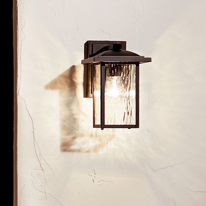 Kichler - Āra sienas gaismeklis CAPPANNA S 1xE27/60W/230V IP44 melns