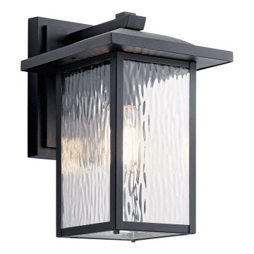 Kichler - Āra sienas lampa CAPPANNA 1xE27/60W/230V IP44 melna