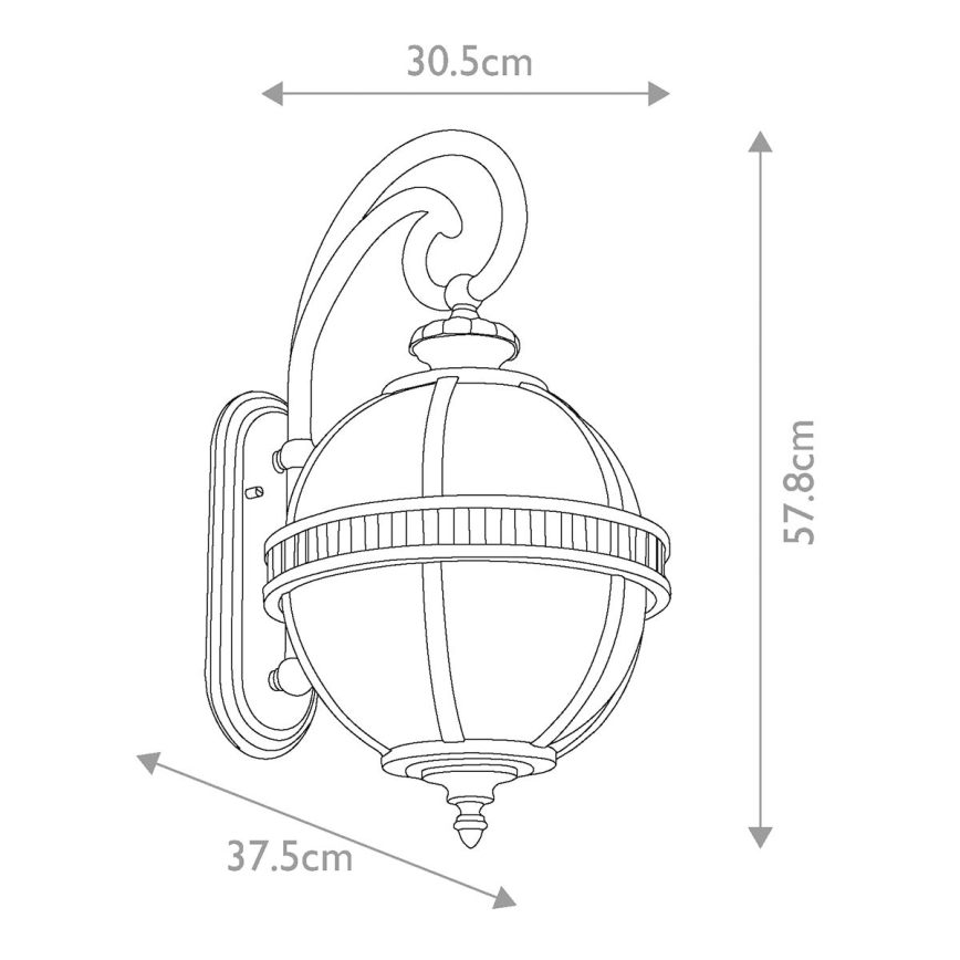 Elstead - Āra sienas lampa HEREFORD 1xE27/100W/230V IP43
