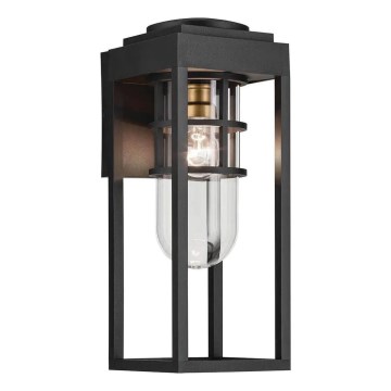 Kichler - Āra sienas lampa HONE 1xE27/60W/230V IP44 melna