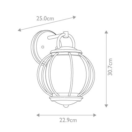 Kichler - Āra sienas lampa VANDALIA 1xE27/60W/230V IP44 antracīta