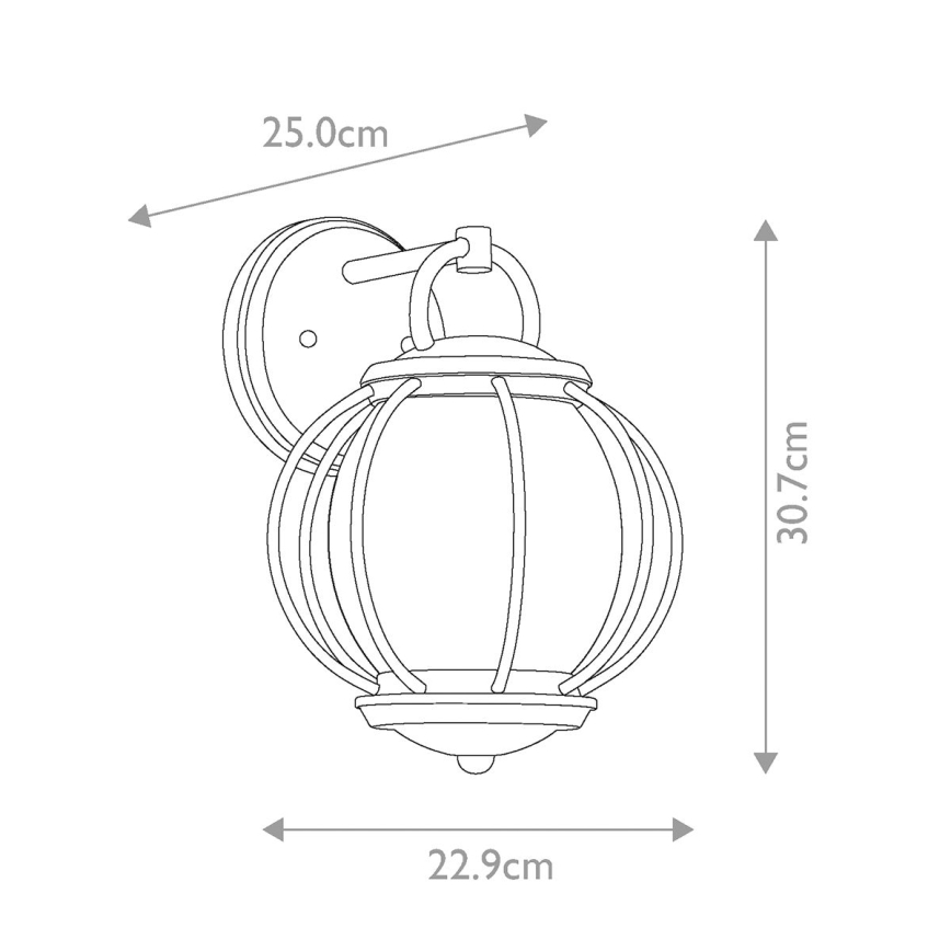 Kichler - Āra sienas lampa VANDALIA 1xE27/60W/230V IP44 antracīta