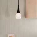 Kichler - DEELA griestu lustra ar stieni 1xE27/60W/230V Ø 17,8 cm melna