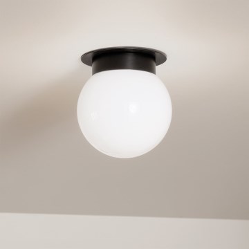 Kichler - griestu lampa ALBERS 1xE27/40W/230V Ø 20,3 cm melna