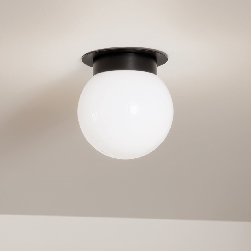 Kichler - griestu lampa ALBERS 1xE27/40W/230V Ø 20,3 cm melna