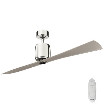 Kichler - Griestu ventilators FERRON spīdīgi hromēts + tālvadības pults