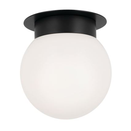 Kichler - griestu lampa ALBERS 1xE27/40W/230V Ø 20,3 cm melna
