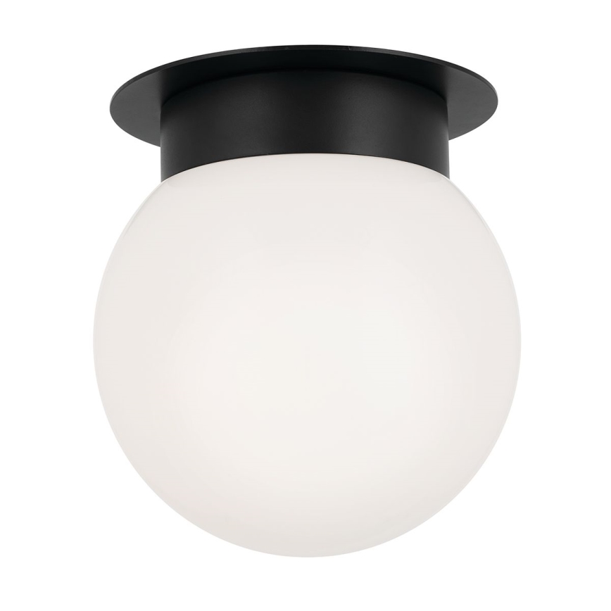 Kichler - griestu lampa ALBERS 1xE27/40W/230V Ø 20,3 cm melna