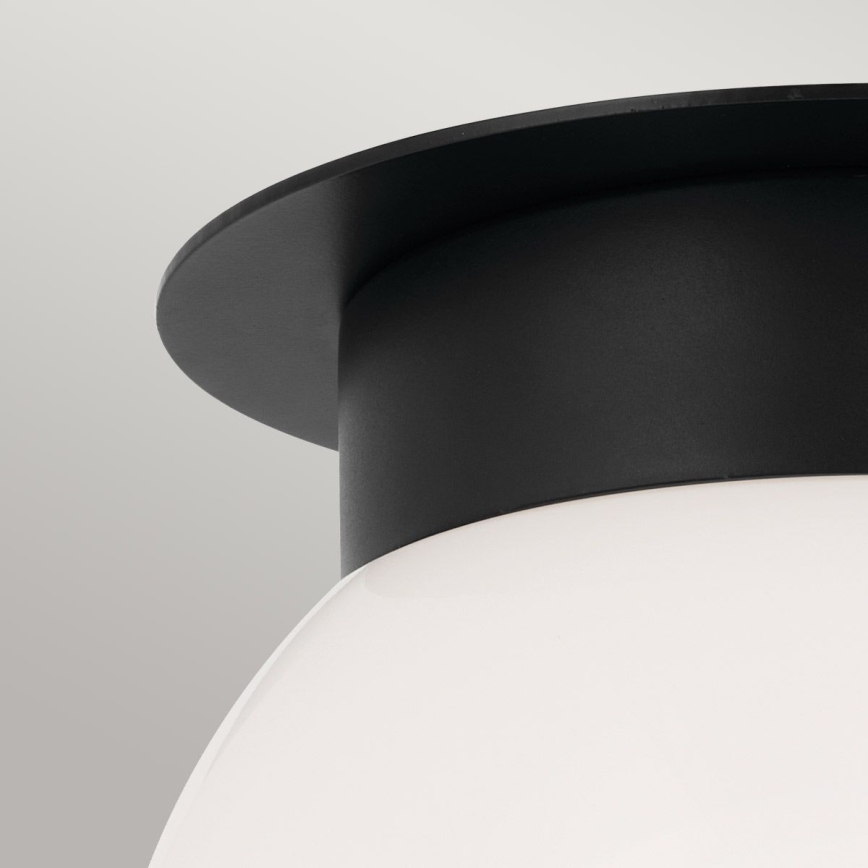Kichler - griestu lampa ALBERS 1xE27/40W/230V Ø 20,3 cm melna