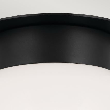 Kichler - griestu lampa ALBERS 1xE27/40W/230V Ø 20,3 cm melna