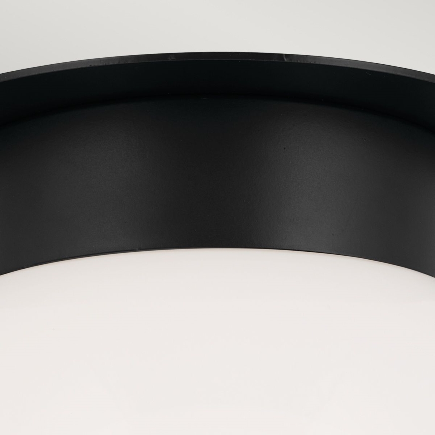 Kichler - griestu lampa ALBERS 1xE27/40W/230V Ø 20,3 cm melna