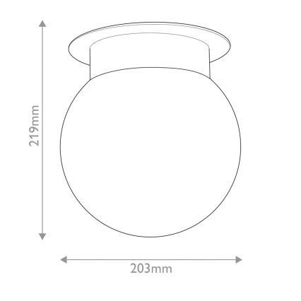 Kichler KL-ALBERS-F-G-CPZ-Griestu lampa ALBERS 1xE27/40W/230V Ø20,3 cm zeltaina