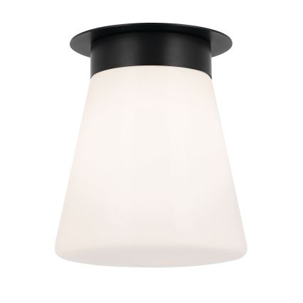Kichler - griestu gaismeklis ALBERS 1xE27/40W/230V Ø 21,6 cm, melns