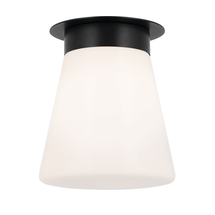 Kichler - griestu gaismeklis ALBERS 1xE27/40W/230V Ø 21,6 cm, melns