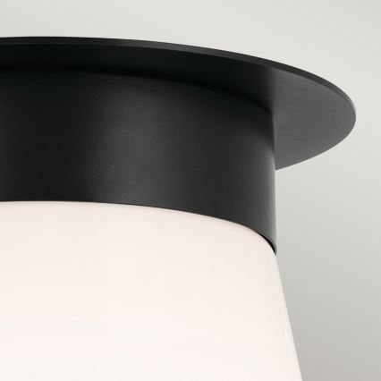 Kichler - griestu gaismeklis ALBERS 1xE27/40W/230V Ø 21,6 cm, melns