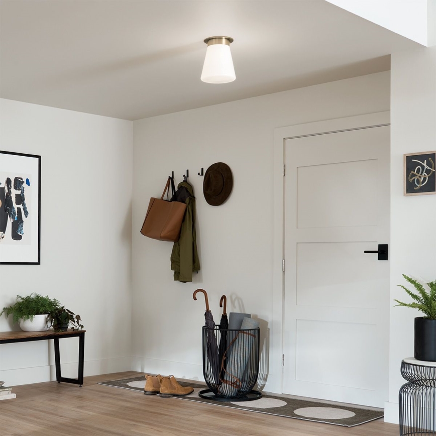 Kichler - Griestu lampa ALBERS 1xE27/40W/230V Ø 21,6 cm bronzas krāsas