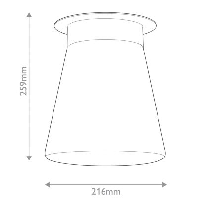 Kichler - Griestu lampa ALBERS 1xE27/40W/230V Ø 21,6 cm bronzas krāsas